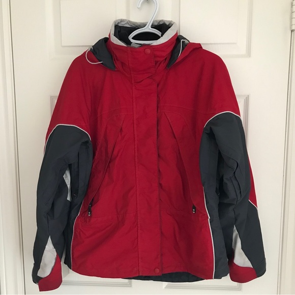 Columbia Womens Winter Jacket - Medium. GUC. Red + Grey. - Picture 1 of 7